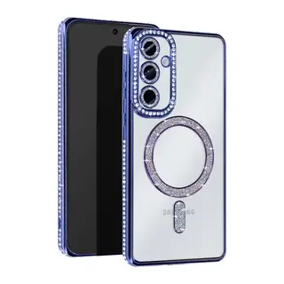 Samsung Galaxy A56 Uyumlu Joke Simli Magneticsafe Kılıf - Mavi
