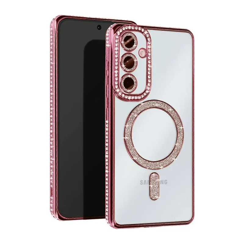 Samsung Galaxy A56 Uyumlu Joke Simli Magneticsafe Kılıf - Pembe
