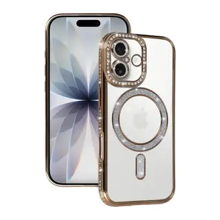 Apple iPhone 17 Uyumlu Joke Simli Magneticsafe Kılıf - Gold
