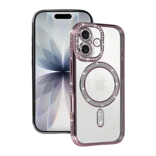 Apple iPhone 17 Uyumlu Joke Simli Magneticsafe Kılıf - Pembe