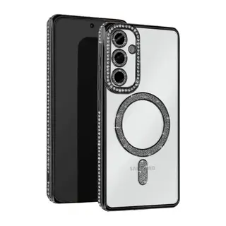 Samsung Galaxy S25 FE Uyumlu Joke Simli Magneticsafe Kılıf - Siyah