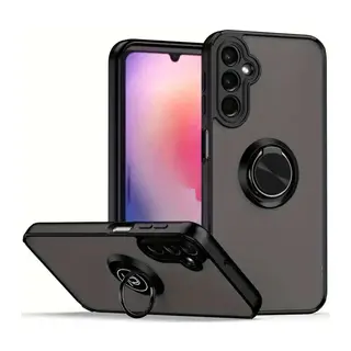 Samsung Galaxy A17 5G Uyumlu Montreal Yüzüklü Silikon Kapak - Siyah