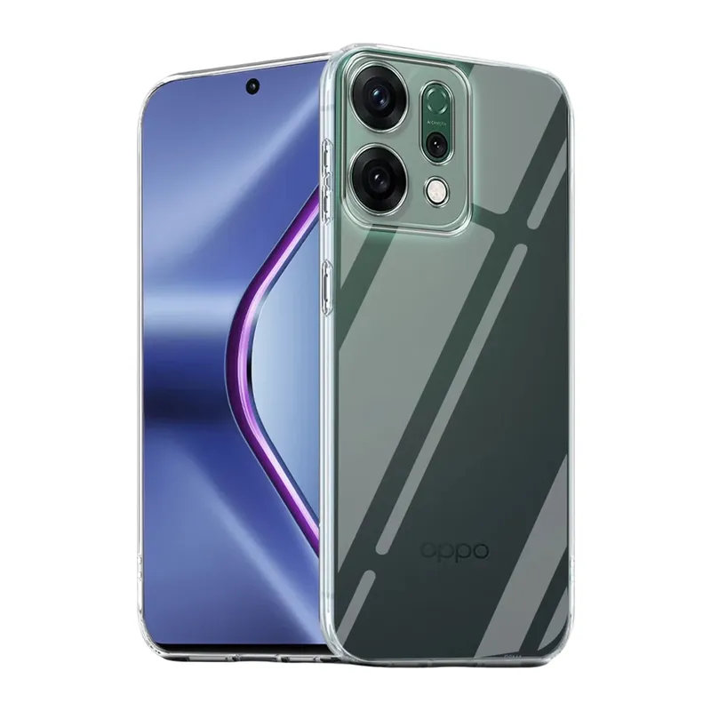 Oppo Reno 14 Uyumlu Kılıf Lüx Şeffaf Silikon - Şeffaf