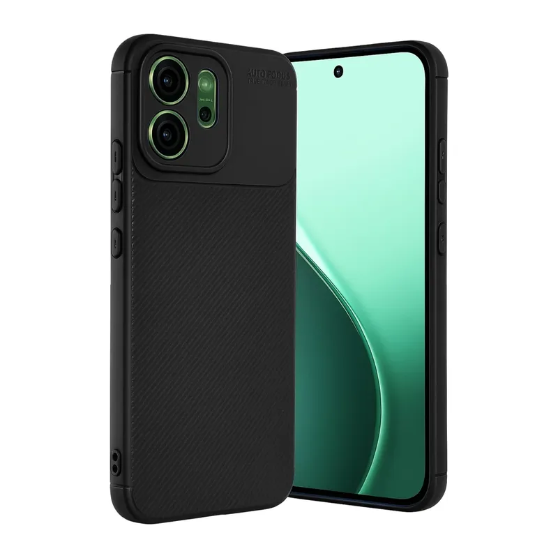 Oppo Reno 14F Uyumlu Auto Focus Karbon Kapak - Siyah