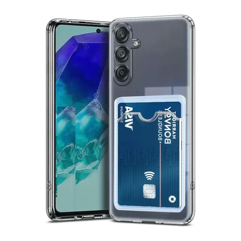 Samsung Galaxy A17 5G Uyumlu Kart Şeffaf Silikon - Şeffaf
