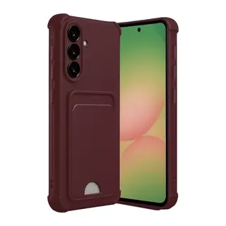 Samsung Galaxy A17 5G Uyumlu Kelvin Kartvizitli Silikon - Bordo