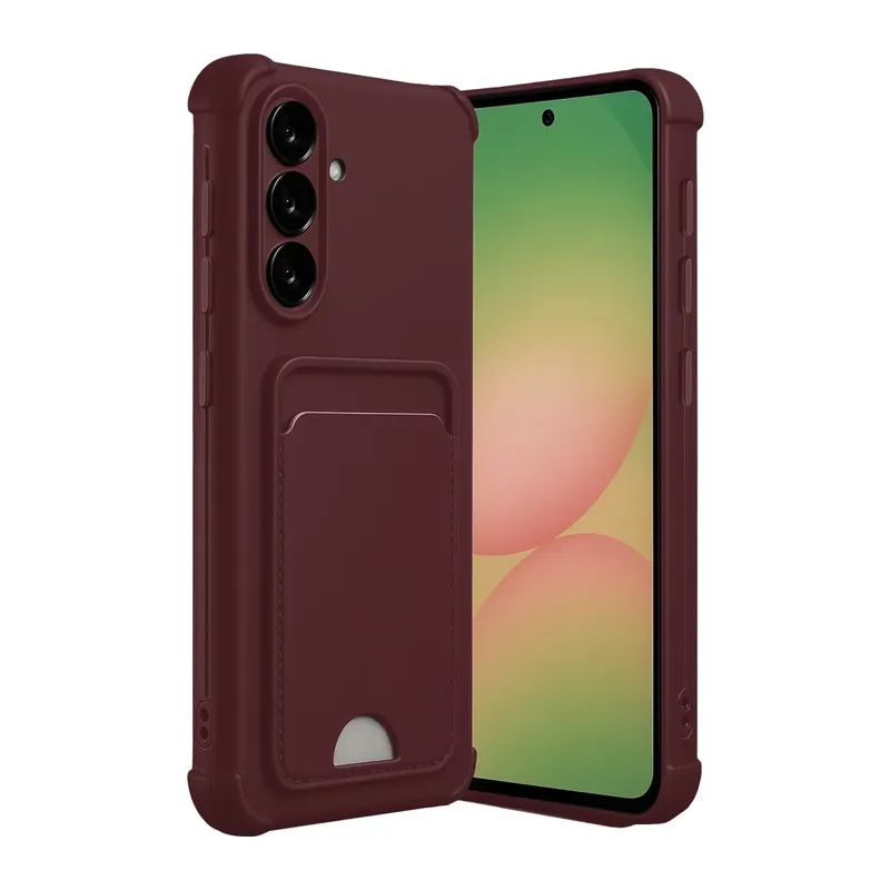 Samsung Galaxy A17 5G Uyumlu Kelvin Kartvizitli Silikon - Bordo