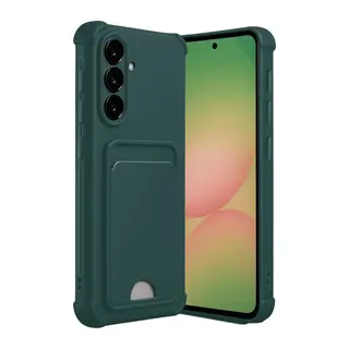 Galaxy A17 5G Kelvin Kartvizitli Silikon - Koyu Yeşil