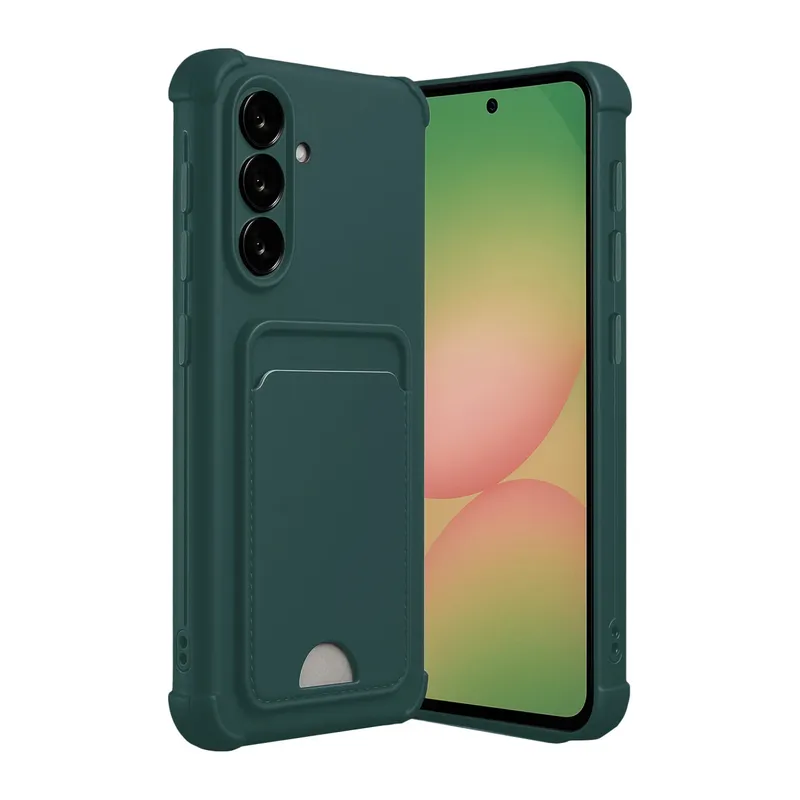 Galaxy A17 5G Kelvin Kartvizitli Silikon - Koyu Yeşil