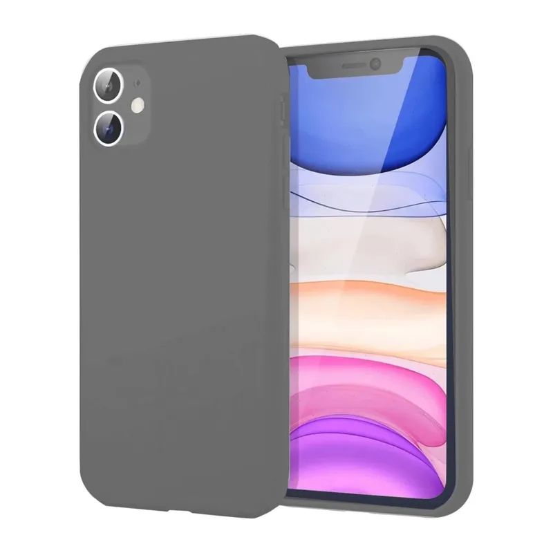 Apple iPhone 11 Uyumlu Kılıf First Silikon - Gri