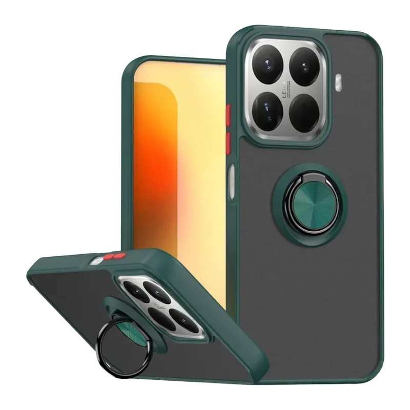 Xiaomi Mi 15T Pro Uyumlu Montreal Yüzüklü Silikon Kapak - Yeşil