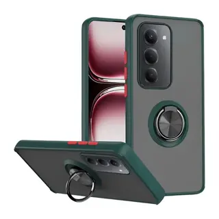 Xiaomi Redmi 15 4G Uyumlu Montreal Yüzüklü Silikon Kapak - Yeşil
