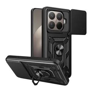 Xiaomi Mi 15T Pro Uyumlu Pars Lens Yüzüklü Silikon - Siyah
