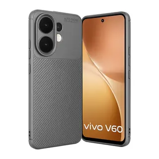 Vivo V60 5G Uyumlu Auto Focus Karbon Kapak - Gri