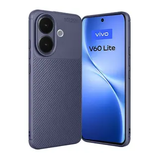Vivo V60 Lite Uyumlu Auto Focus Karbon Kapak - Lacivert