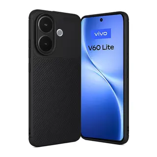 Vivo V60 Lite Uyumlu Auto Focus Karbon Kapak - Siyah