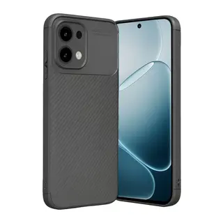 Oppo A6 Pro 4G Uyumlu Auto Focus Karbon Kapak - Gri