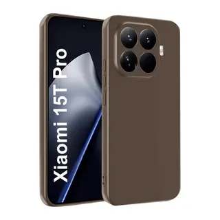 Xiaomi Mi 15T Pro Uyumlu First Silikon - Kahverengi