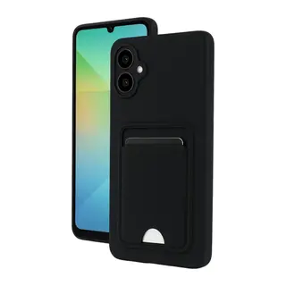 Samsung Galaxy A07 4G Uyumlu Kelvin Kartvizitli Silikon - Siyah