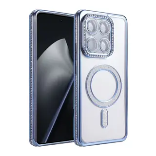 Xiaomi Mi 15T Pro Uyumlu Joke Simli Magneticsafe Kılıf - Mavi