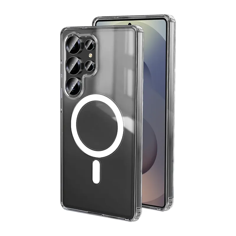 Samsung Galaxy S26 Ultra Uyumlu Magneticsafe Şeffaf Silikon - Şeffaf