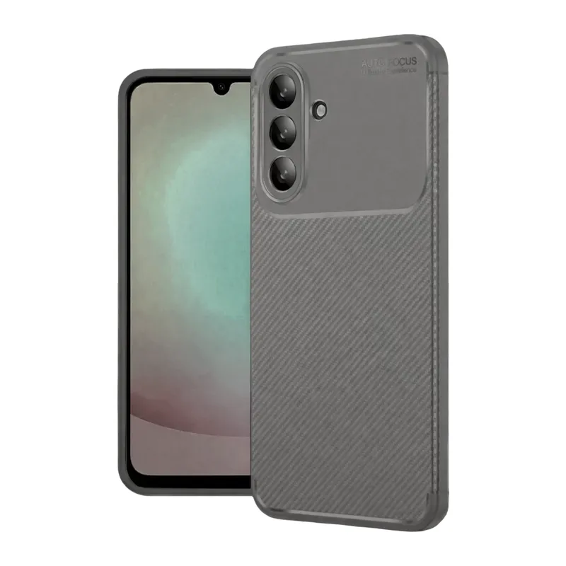 Samsung Galaxy A56 Uyumlu Kılıf Auto Focus Karbon Kapak - Gri