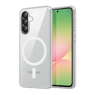 Samsung Galaxy A27 5G Uyumlu Combo Sert Şeffaf Magsafe Kapak - Şeffaf