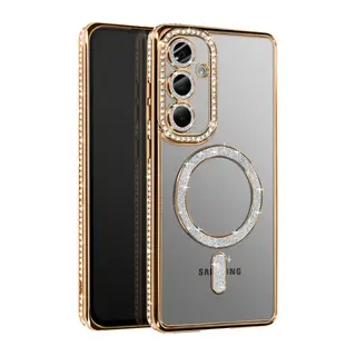 Galaxy A37 5G Uyumlu Joke Simli Magneticsafe Kılıf - Gold