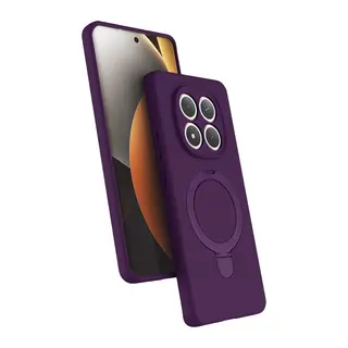 Xiaomi Redmi Note 15 4G Uyumlu Regal Magsafe Standlı Kapak - Derin Mor