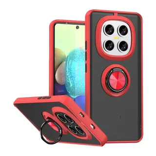 Xiaomi Redmi Note 15 Pro 5G Uyumlu Montreal Yüzüklü Silikon Kapak - Kırmızı