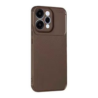 Oppo Reno 15 Uyumlu Auto Focus Karbon Kapak - Kahverengi