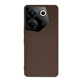 Tecno Camon 20 Pro 5G Uyumlu Kılıf First Silikon - Kahverengi