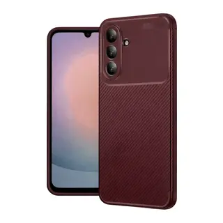 Samsung Galaxy A26 Uyumlu Kılıf Auto Focus Karbon Kapak - Bordo