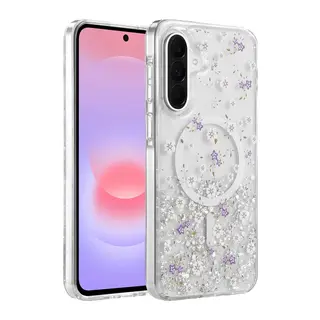 Onegif Samsung Galaxy A56 Uyumlu Misk Simli Magsafe Kapak - Desen 2