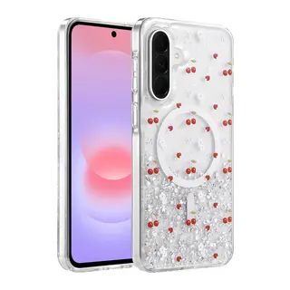 Onegif Samsung Galaxy A57 5G Uyumlu Misk Simli Magsafe Kapak - Desen 5