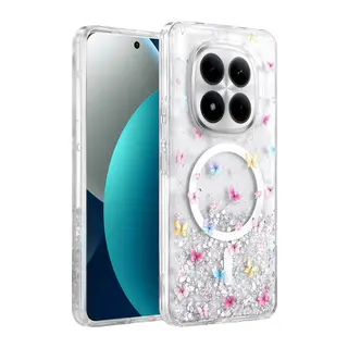 Onegif Xiaomi Redmi Note 15 Pro Plus 5G Uyumlu Misk Simli Magsafe Kapak - Desen 4