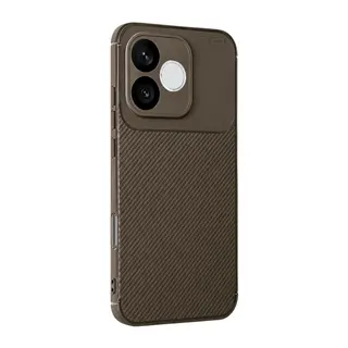 Huawei Honor 600 Lite Uyumlu Auto Focus Karbon Kapak - Kahverengi