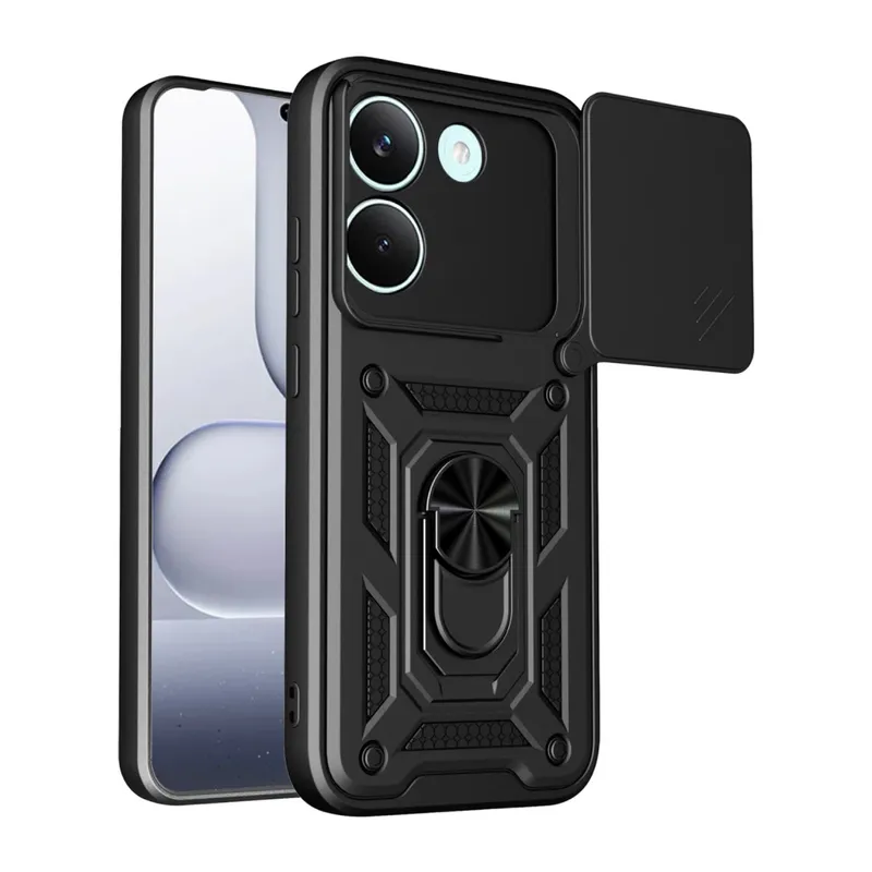 Xiaomi Poco X8 Pro Uyumlu Pars Lens Yüzüklü Silikon - Siyah