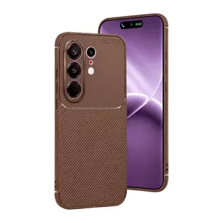 Tecno Camon 50 Pro 5G Uyumlu Auto Focus Karbon Kapak - Kahverengi