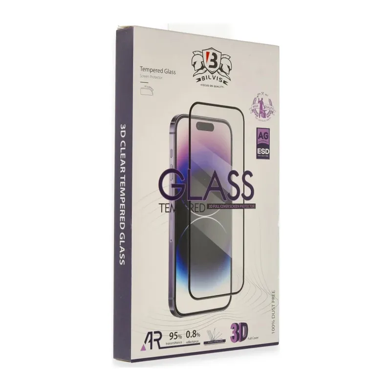 Apple iPhone 15 Pro Max Uyumlu Bilvis 3D Cam Ekran Koruyucu