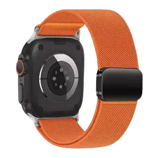 Apple Watch Ultra 49mm Nylon Manyetik Kordon - Turuncu