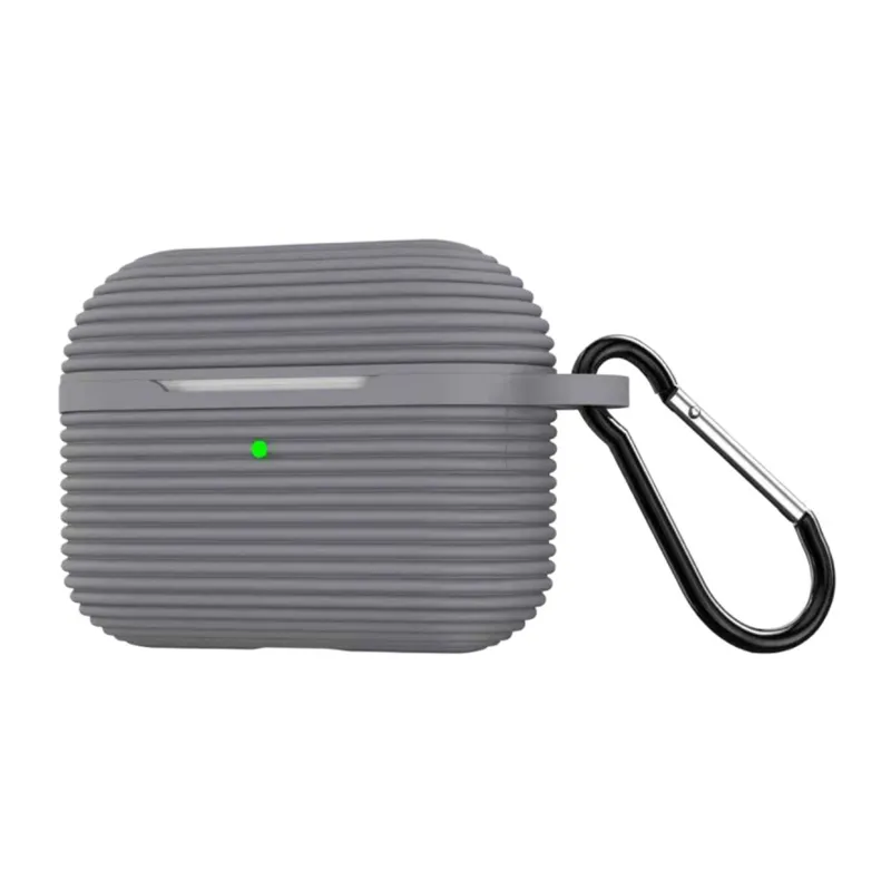 Apple Airpods 4 (4.nesil)/Airpods 5 (5.Nesil) Uyumlu Raven Silikon Kılıf - Gri