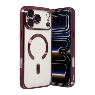 Apple iPhone 18 Pro Kross Magneticsafe Kapak - Bordo