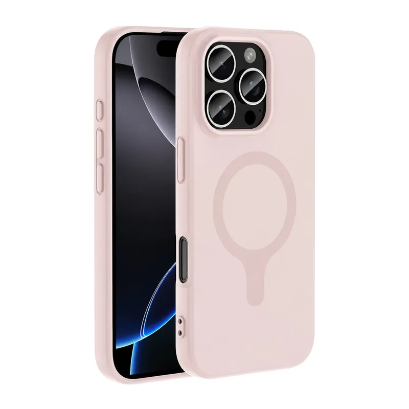 Joko Apple iPhone 16 Pro Max Z Uyumlu Silikon Magsafe Kapak - Pembe