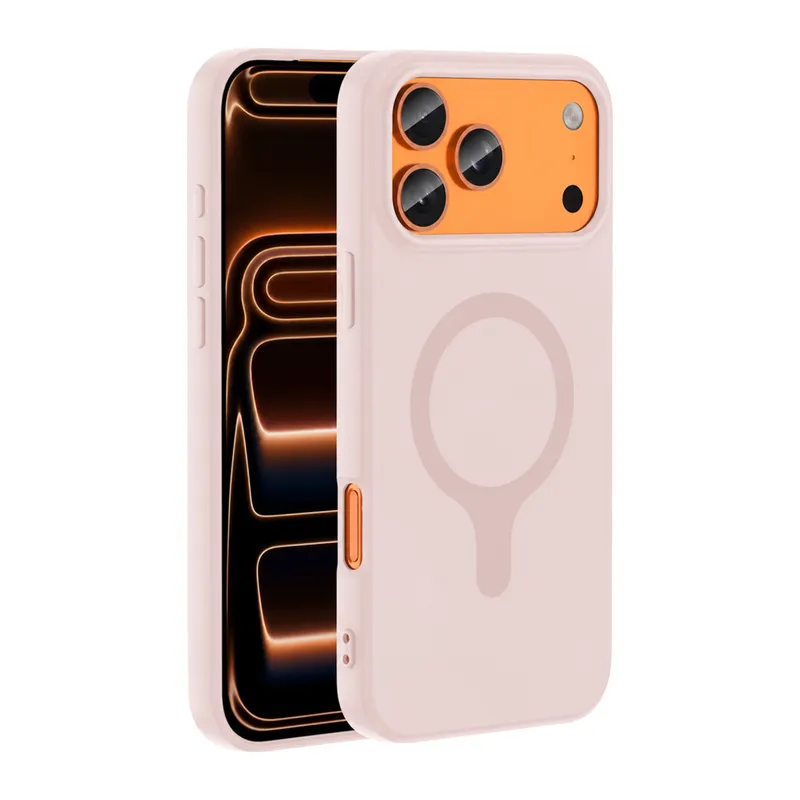 Joko Apple iPhone 18 Pro/17 Pro Z Silikon Magsafe Kapak - Pembe
