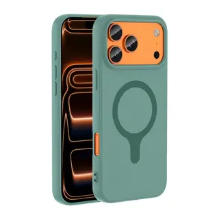 Joko Apple iPhone 18 Pro/17 Pro Z Uyumlu Silikon Magsafe Kapak - Yeşil