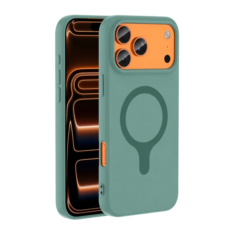 Joko Apple iPhone 18 Pro/17 Pro Z Uyumlu Silikon Magsafe Kapak - Yeşil