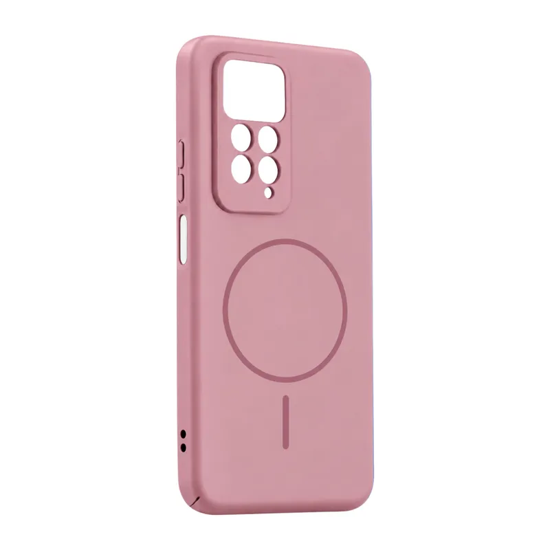 Xiaomi Redmi Note 11 Pro Uyumlu Mika PC Magsafe Kapak - Pembe