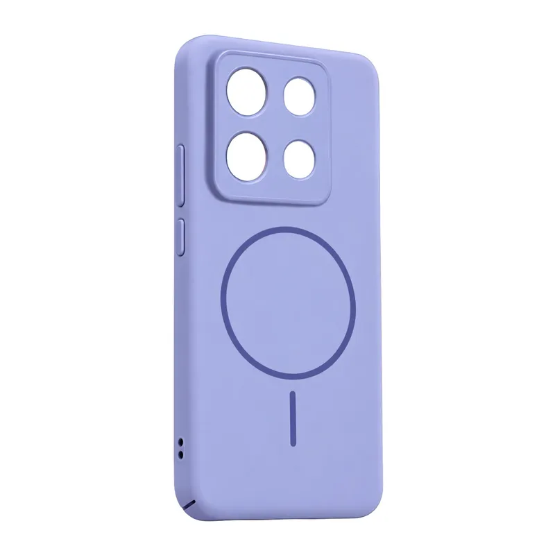 Xiaomi Redmi Note 13 4G Uyumlu Mika PC Magsafe Kapak - Açık Mor