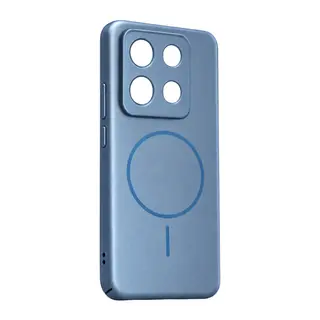 Xiaomi Redmi Note 13 5G Uyumlu Mika PC Magsafe Kapak - Açık Mavi